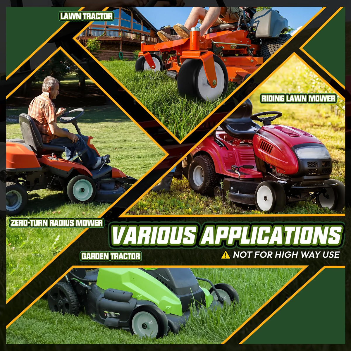 Flat-free design reduces downtime during routine mowing tasks