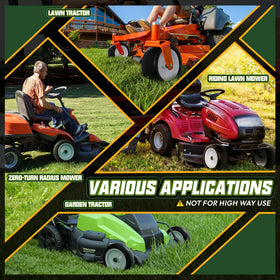 Flat-free design reduces downtime during routine mowing tasks