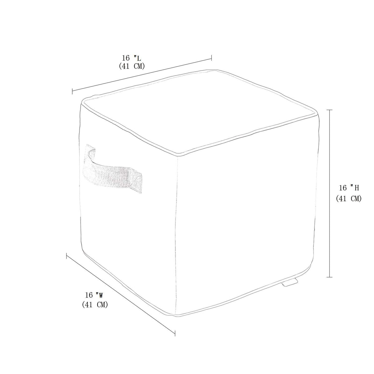 QILLOWAY cube design foot rest saves space beside the table.