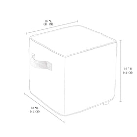 QILLOWAY cube design foot rest saves space beside the table.