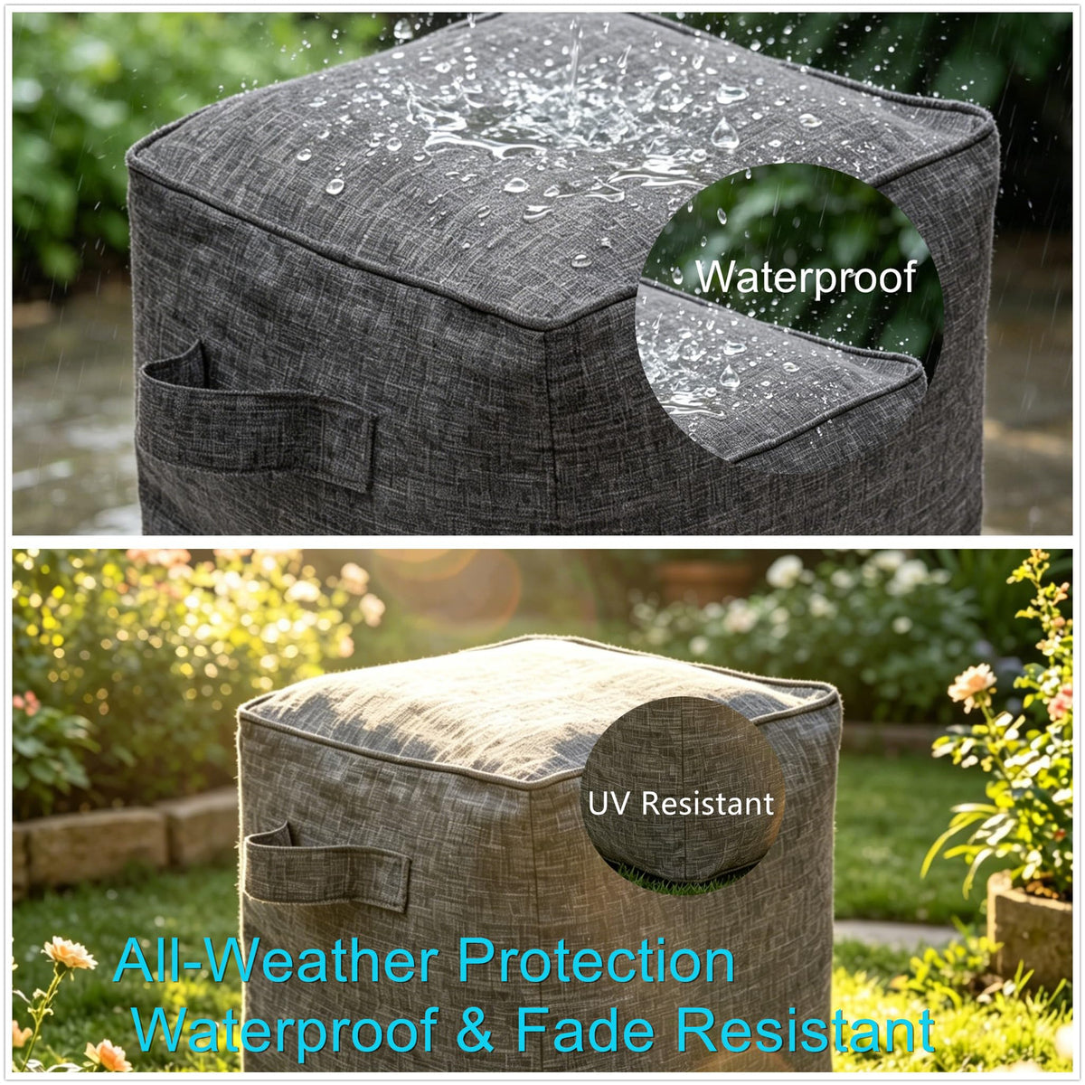 QILLOWAY waterproof materials resist sun, rain, and spills outdoors.