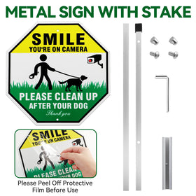 Qimshemi aluminum dog sign resists weather and fading for years