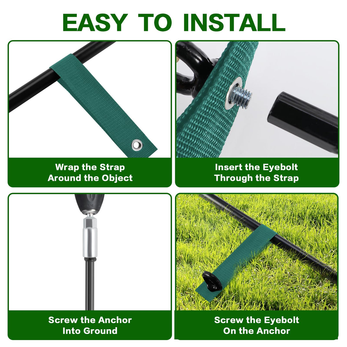 Weather-resistant coating protects the anchors against rain and rust