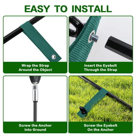 Weather-resistant coating protects the anchors against rain and rust