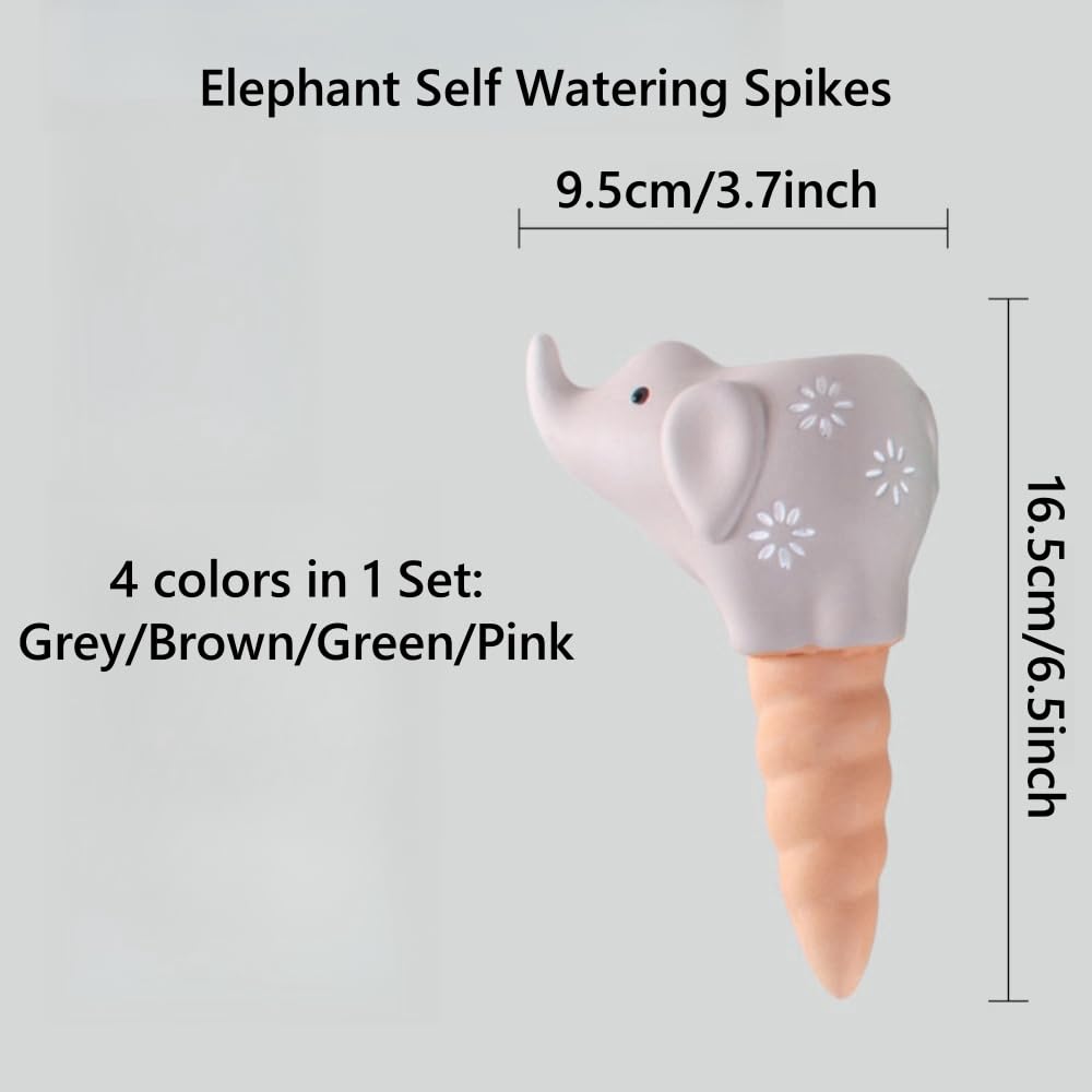 QinSuiKai terracotta watering spike with wide opening for easy refills.