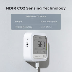 Qingping IoT app interface for remote monitoring and data sharing.