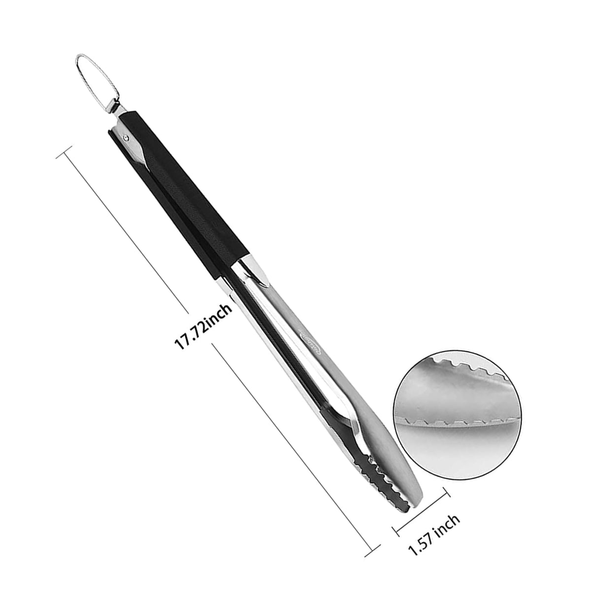 Qinshaine tongs with heat-resistant-handles offer safer handling near high heat.
