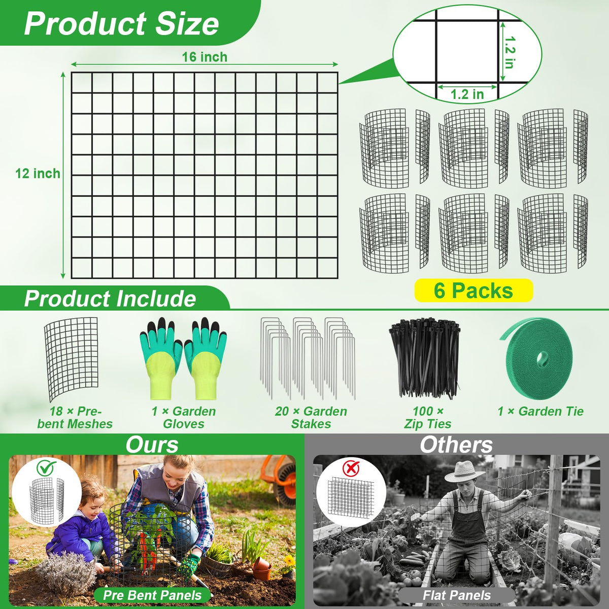 Qinzave 18-panel mesh set enables quick, tool-free assembly for instant protection.