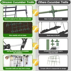 Qinzave a-frame design trellis provides balanced, space-efficient vine support