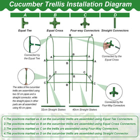 Qinzave arch trellis ideal for cucumbers, peas, zucchini, and vine flowers.