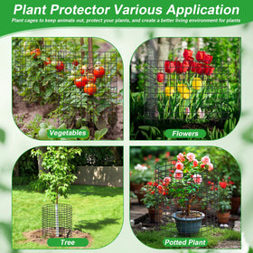 Qinzave garden stakes and zip ties secure protectors firmly to soil or ground.
