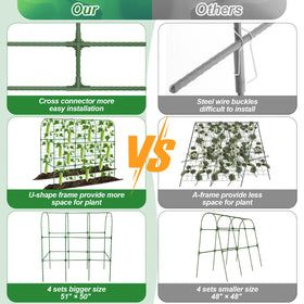 Qinzave garden trellis with steel core resists weather for long-lasting support