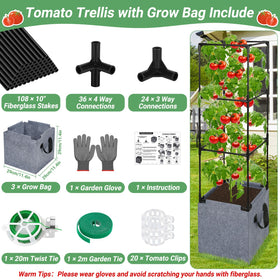 Qinzave grow bag 6.44 gallon offers ample root space
