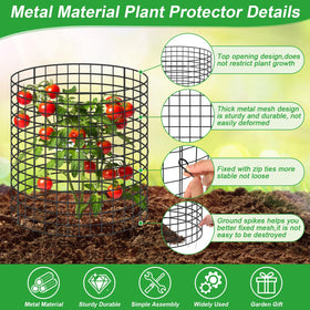 Qinzave plant protector rectangular cage protects vegetables with a durable wind-resistant frame.