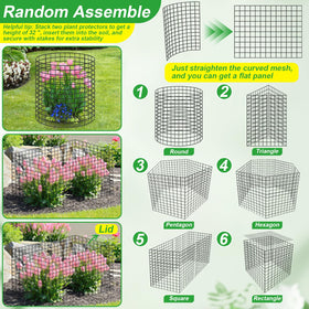 Qinzave pre-bent metal mesh panels simplify fast tool-free setup for gardens.