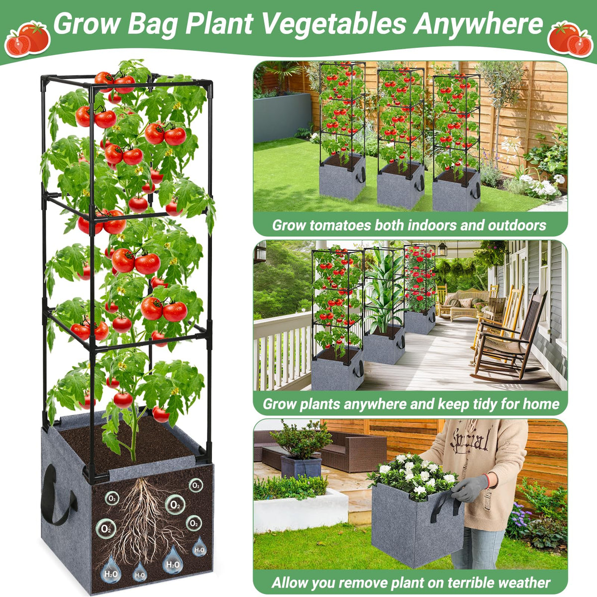 Qinzave tomato clips and ties help secure vines for neat growth