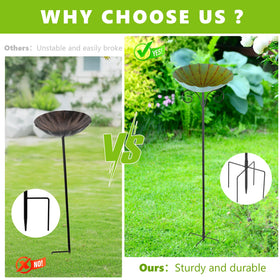Qipade bowl supports both bath and feeder setups to attract birds.