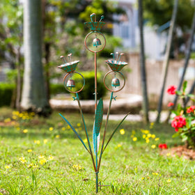 Qipade calla lily yard ornament stands 34 inches tall.