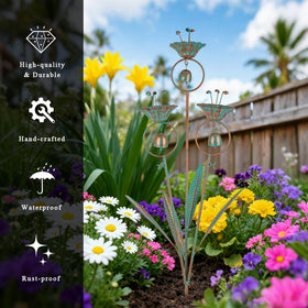 Qipade lawn installation showcases tool-free setup for quick decor.