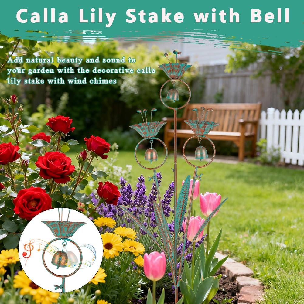Qipade floral decor stake fits patios, walkways, and entryways.