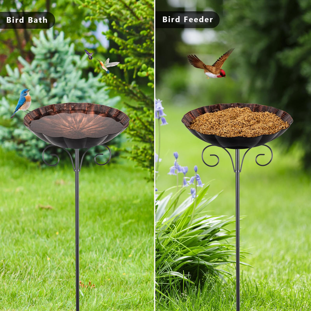 Qipade garden patio yard decor enhances curb appeal and bird activity