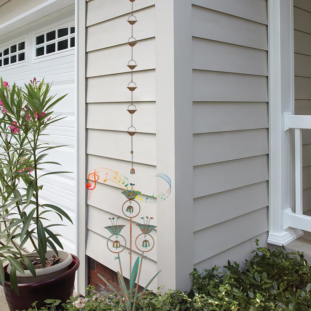 Qipade metal lily stake offers rust-resistant, long-lasting outdoor charm.