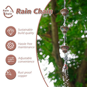 Bronze-coated metal finish resists rust for durable outdoor use