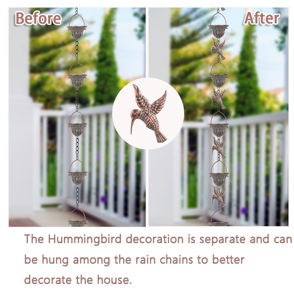 S-shaped hooks enable simple, tool-free installation under eaves