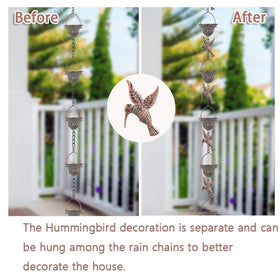S-shaped hooks enable simple, tool-free installation under eaves