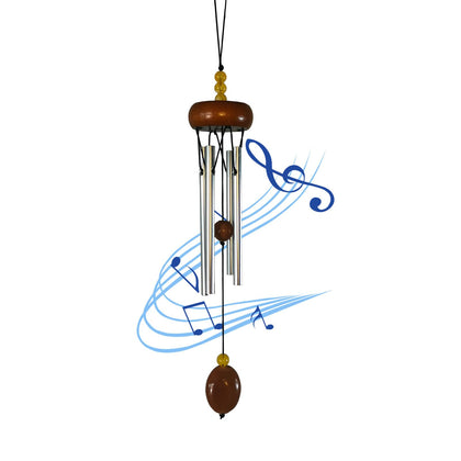 QIPAN small wind chimes for outdoors in yellow create a calming outdoor ambiance.