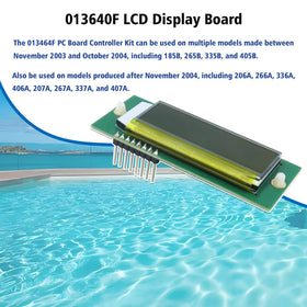 QIQIBABA 013640F Raypak 265B LCD panel shows clear setpoints.