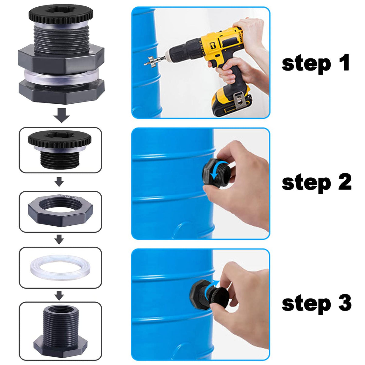Qitdathn hole saw tool included for clean drilling