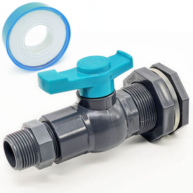 Qitdathn rain barrel spigot kit ball valve enables controlled water flow