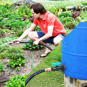 Qitdathn rain barrel spigot kit bulkhead fitting secures barrel outlet
