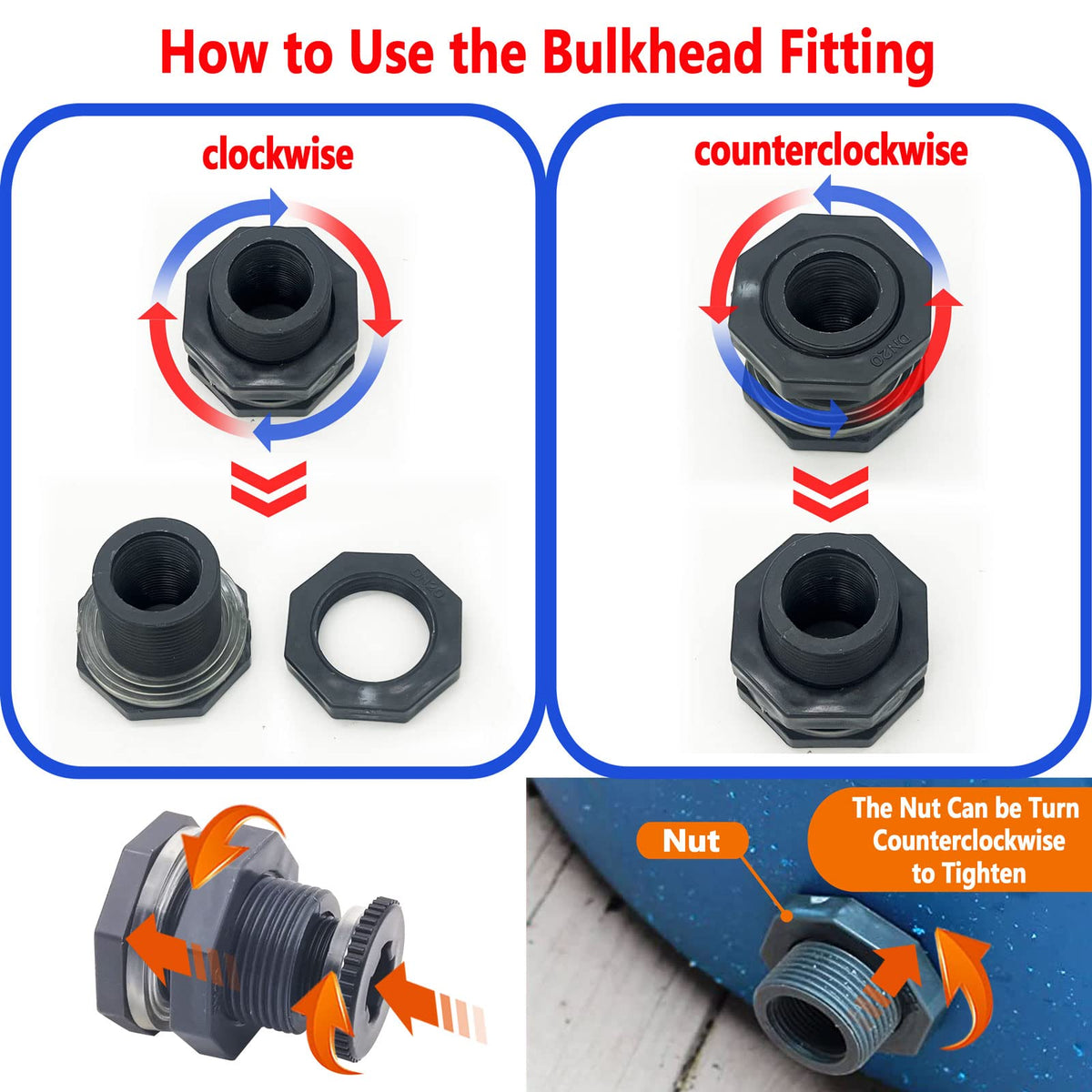 Qitdathn rain barrel spigot kit irrigation use for garden watering