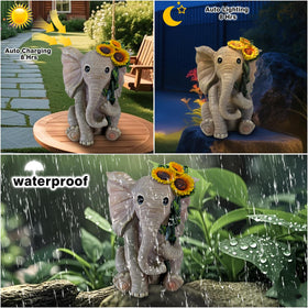qiujonvy solar frog statue front yard decor with color