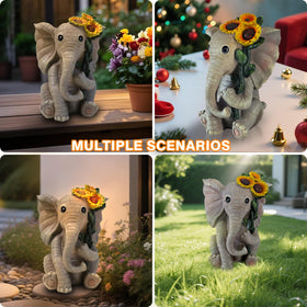qiujonvy solar frog statue on patio adds welcoming glow