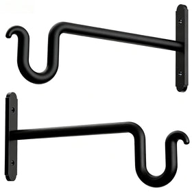 Qiuzido hanging plant bracket 10inch curved end enhances porch decor.