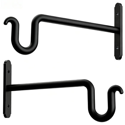 Qiuzido hanging plant bracket 10inch curved end enhances porch decor.