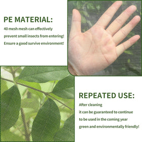 QiWeiFaCai blueberry protection netting covers a thriving berry plant.