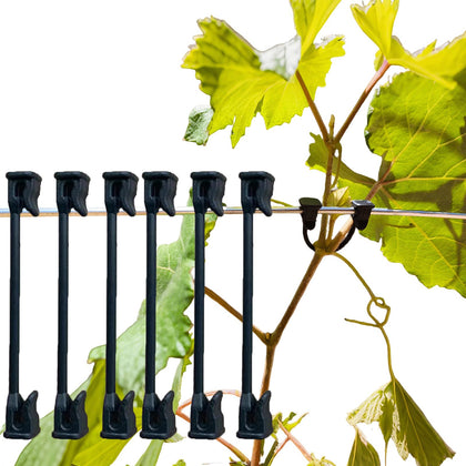 QIXIN plastic vines clip tomato on trellis for upright stem support.