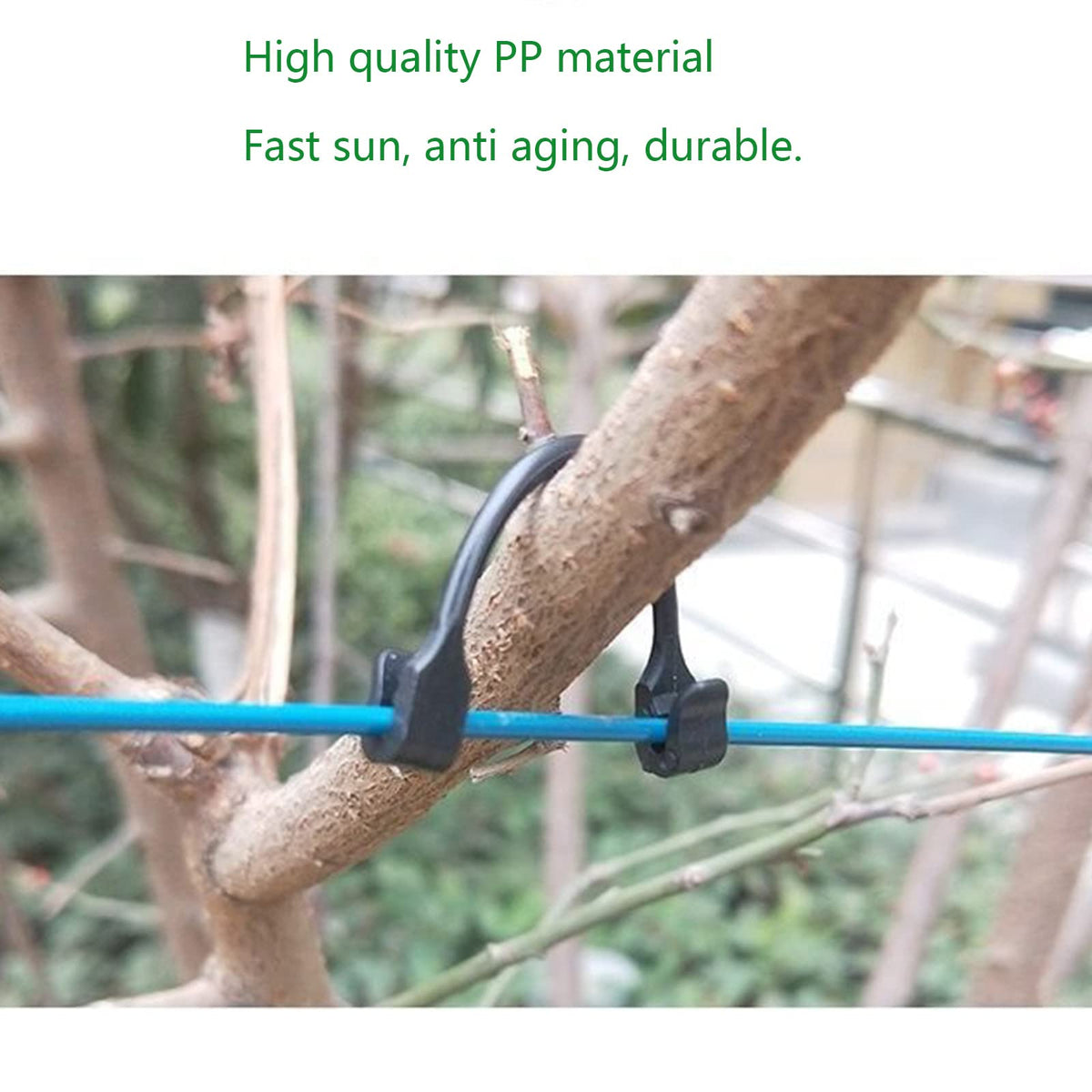 QIXIN vine fastener on steel wire during easy install.