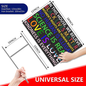 Qiyeyeye Black Lives Matter sign with bright colors for outdoor protest displays.