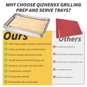 QIZHENXX complete grill set – versatile prep and serving kit