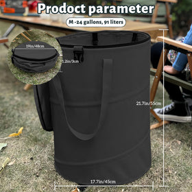 QJXX leaf yard waste bag with fixing clips supports organized disposal