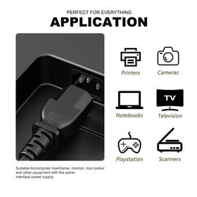 QKCOK 6ft cord delivers stable power for uninterrupted listening sessions.