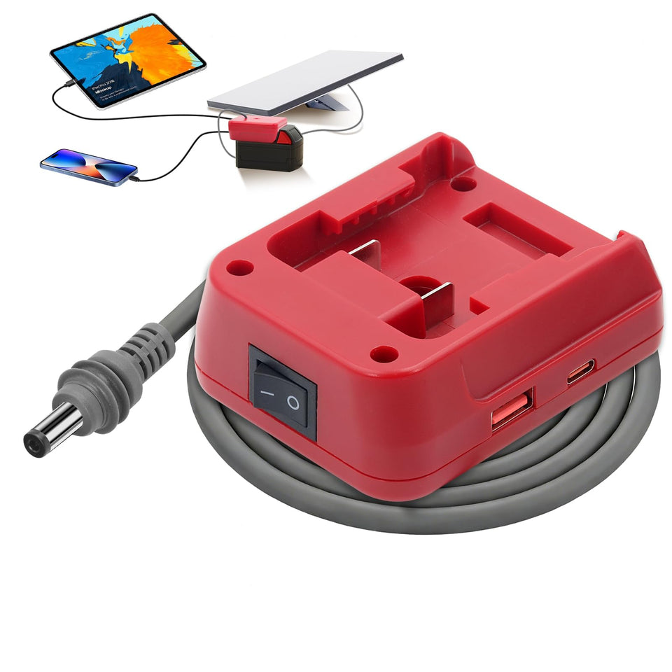 QKJCE Starlink Mini adapter snaps onto Milwaukee 18V battery for stable power