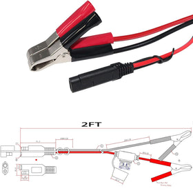 QKUDNGHY alligator clip to SAE adapter enables quick solar charging setups