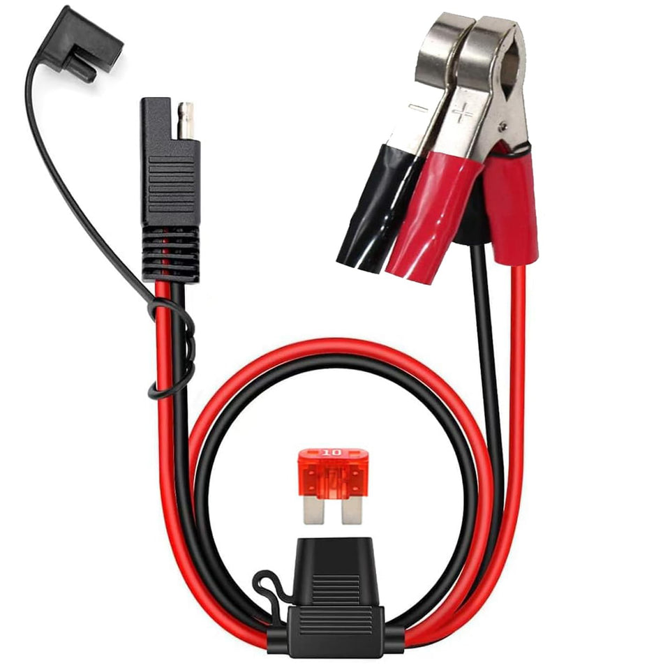 QKUDNGHY SAE battery connector with alligator clips for secure on-the-go power
