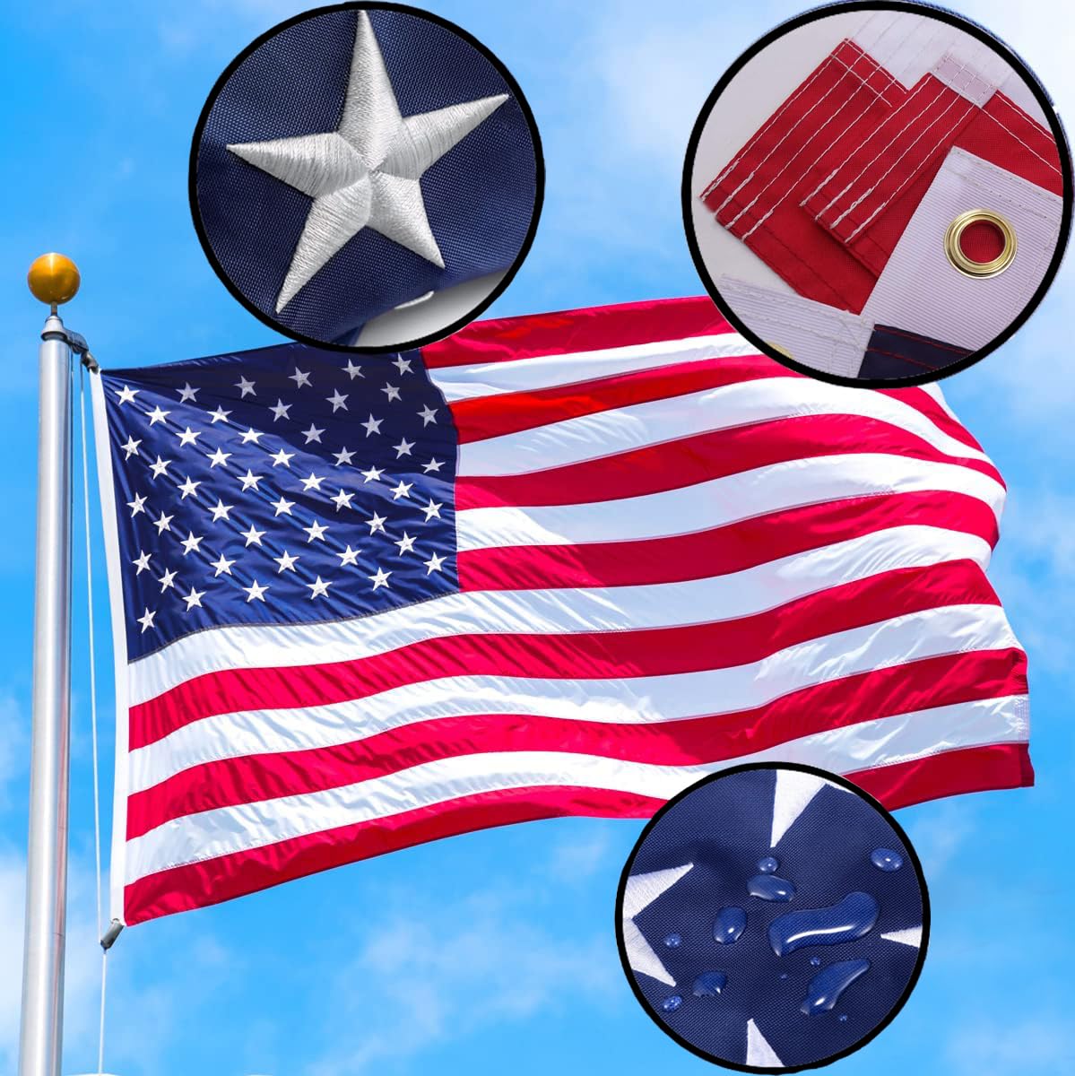 QLASH ideal for front yard or garden flag display.